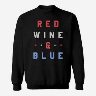 Red Wine Blue Funny America Sweatshirt - Thegiftio UK