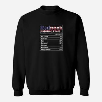 Redneck Nutrition Facts 4Th Of July Country Funny Sweatshirt | Crazezy DE
