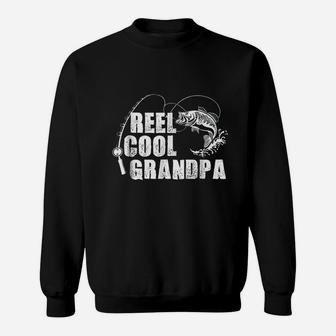 Reel Cool Grandpa Fishing Gift For Dad Or Grandpa Sweatshirt | Crazezy