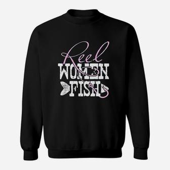 Reel Women Fish Fishing Quote Sweatshirt | Crazezy UK
