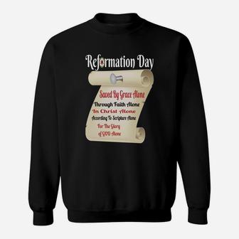 Reformation Day Five Solas Christian Theology T-shirt Sweatshirt - Thegiftio UK