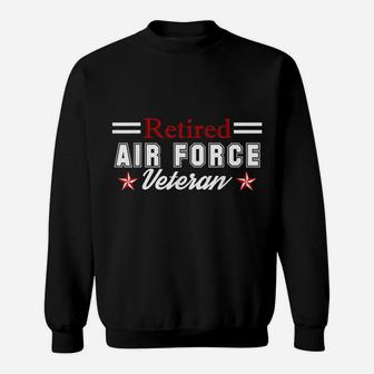 Retired Us Air Force Veteran Vintage Cool Gift Sweatshirt | Crazezy DE