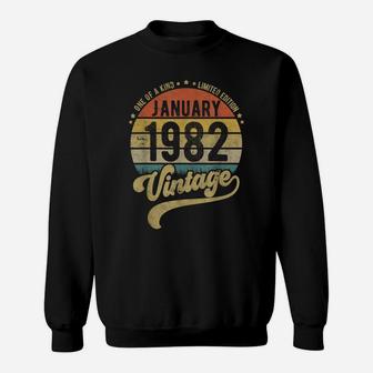 Reto Vintage 39Th Birthday Tee, Born In January 1982 Gift Sweatshirt | Crazezy