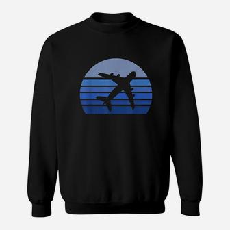 Retro Airplane Pilot Flight Sweatshirt | Crazezy CA