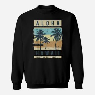 Retro Aloha Hawaii Vintage Hawaiian Oahu Island Surfer Gift Sweatshirt | Crazezy DE