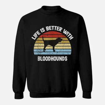Retro Bloodhound Dog Gift Sweatshirt | Crazezy CA
