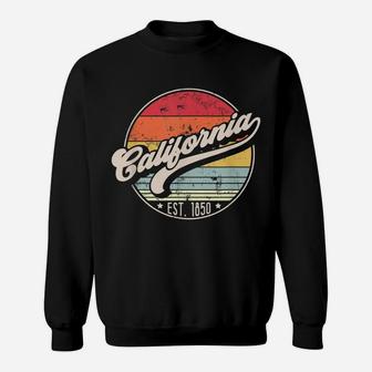 Retro California Home State Ca Cool 70S Style Sunset Gift Sweatshirt | Crazezy