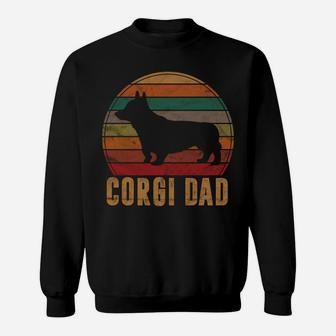 Retro Corgi Dad Gift Dog Owner Pet Welsh Corgi Father Sweatshirt | Crazezy UK
