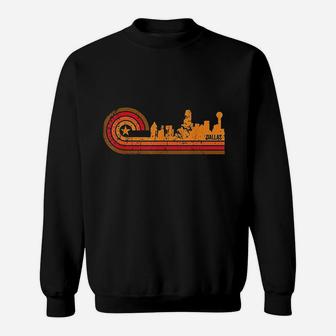 Retro Dallas Cityscape Dallas Tx Skyline Sweatshirt | Crazezy DE