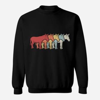 Retro Farm Animal Donkey Lover Farmer Donkey Sweatshirt | Crazezy
