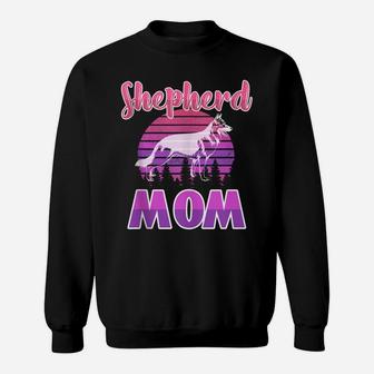 Retro German Shepherd Shirt Sunset Shepherd Dog Dad Dog Mom Sweatshirt | Crazezy AU