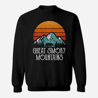 Retro Great Smoky Mountains National Park Bear Vintage Sweatshirt | Crazezy