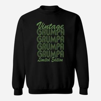 Retro Grumpa Fathers Day Grandpa Gift For Men Sweatshirt Sweatshirt | Crazezy