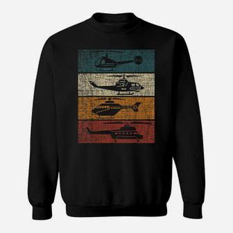 Retro Helicopter Pilot Vintage Aviation Sweatshirt | Crazezy AU