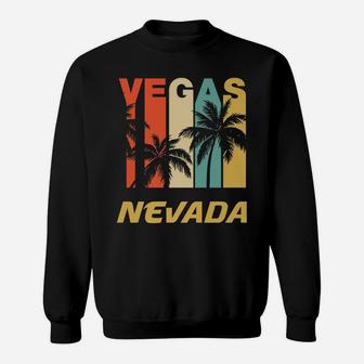 Retro Las Vegas Nevada Palm Trees Vacation Sweatshirt | Crazezy UK