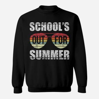 Retro Last Day Of School Schools Out For Summer Teacher Gift Sweatshirt | Crazezy DE