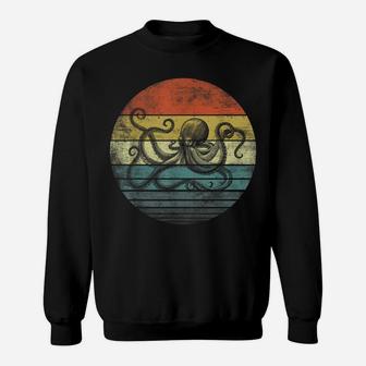 Retro Octopus Gifts Men Women Cephalopod Ocean Sea Creatures Sweatshirt | Crazezy