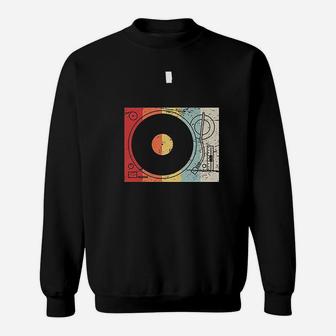 Retro Record Player Turntable Vinyl Dj Sweatshirt - Thegiftio UK