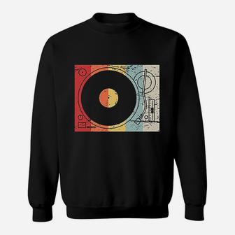 Retro Record Player Turntable Vinyl Dj Sweatshirt - Thegiftio UK
