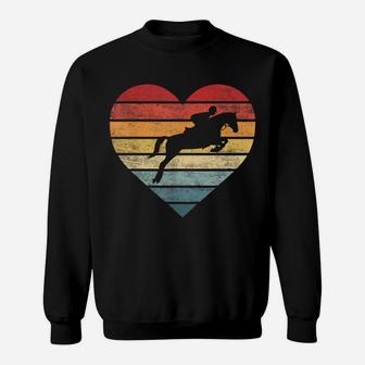 Retro Sunset Horse Lover Rider Equestrian Horseman Sweatshirt Sweatshirt | Crazezy CA