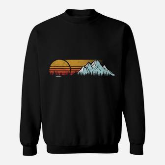 Retro Vibe Oregon Hoodie - Vintage Mountains & Sun Sweatshirt | Crazezy AU