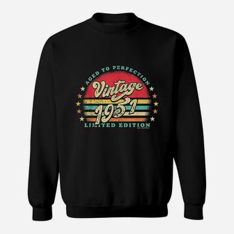 Retro Vintage 70Th Birthday 1951 Aged To Perfection Sweatshirt | Crazezy