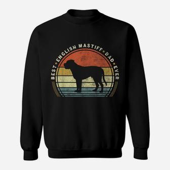 Retro Vintage Best English Mastiff Dad Ever Father Day Sweatshirt | Crazezy DE