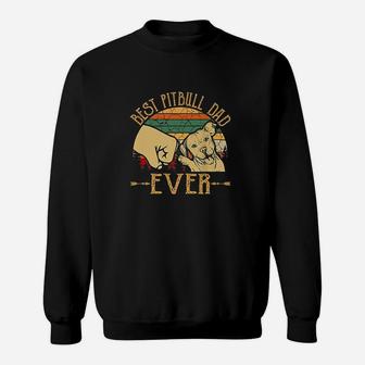 Retro Vintage Best Pitbull Dad Ever Sweatshirt | Crazezy DE