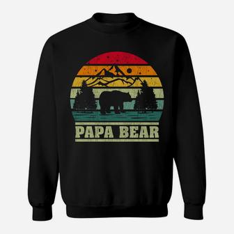 Retro Vintage Camping Lover Papa Bear Camper Sweatshirt | Crazezy DE
