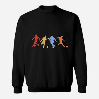 Retro Vintage Colors Soccer Players Sweatshirt | Crazezy UK