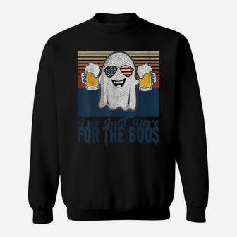 Retro Vintage Men Womens I'm Just Here For The Boos Sweatshirt | Crazezy