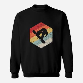 Retro Vintage Snowboard Snowboarder Gift Winter Sports Sweatshirt | Crazezy UK