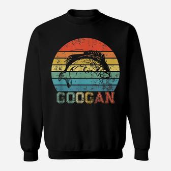 Retro Vintage Sunset Googan Fish Silhouette Fishing Gifts Sweatshirt | Crazezy CA