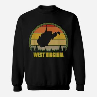 Retro Vintage Sunset Trees State Of West Virginia Sweatshirt | Crazezy AU