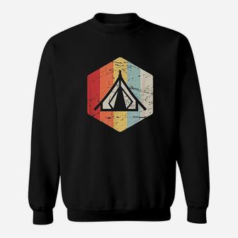 Retro Vintage Tent Outdoor Camping Gift For Nature Lovers Sweatshirt | Crazezy