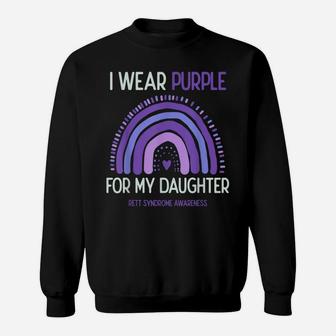 Rett Syndrome Awareness I Wear Gray For Daughter Sweatshirt | Crazezy