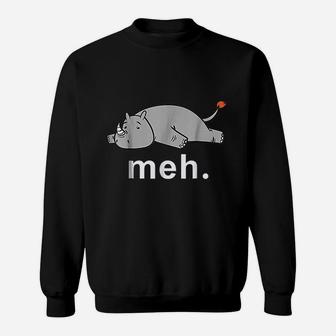 Rhino Meh Funny Internet Meme Sweatshirt | Crazezy