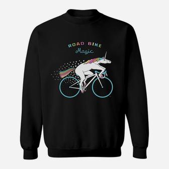 Road Bike Magic Unicorn Outline Sweatshirt - Thegiftio UK