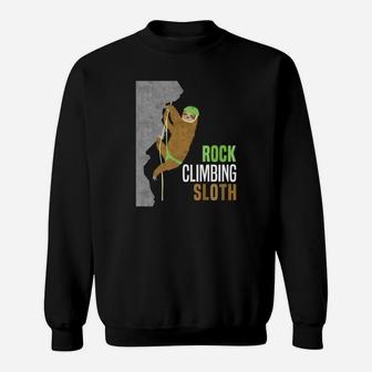 Rock Climbing Sloth Rock Climbers Funny Gift Cute Sweatshirt - Thegiftio UK