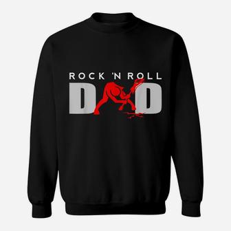 Rock N Roll Dad Fathers Day - Vintage Guitar Player Gift Sweatshirt | Crazezy UK