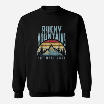 Rocky Mountains National Park Colorado Vintage Retro Sweatshirt | Crazezy CA