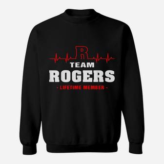 Rogers Surname Proud Family Team Rogers Lifetime Member Sweatshirt | Crazezy CA