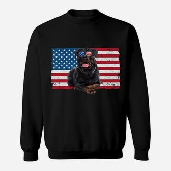 Rottweiler Dad American Flag Dog Lover Owner Rottie Dad Cute Sweatshirt | Crazezy UK