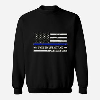 Roungo Thin Blue Line Blue Lives Matter Sweatshirt | Crazezy