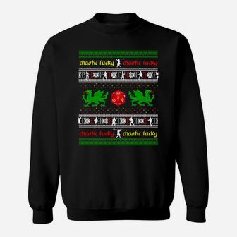 Rpg Ugly Christmas Chaotic Lucky Sweatshirt Sweatshirt | Crazezy
