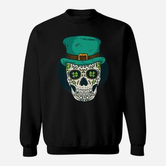 Saint Patrick Day Funny Scull With A Hat For Party Sweatshirt | Crazezy