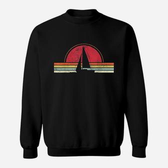 Saling Vintage Retro Boat Boating Nautical Sailor Gift Sweatshirt | Crazezy UK