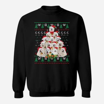 Samoyed Christmas Dog Lover Gift Ugly Sweater Xmas Tree Sweatshirt Sweatshirt | Crazezy