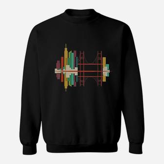 San Francisco Skyline Abstract Sf Skyline Sweatshirt - Thegiftio UK