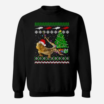 Santa Bearded Dragon Christmas Ugly Sweater Bearded Dragon Sweatshirt | Crazezy UK